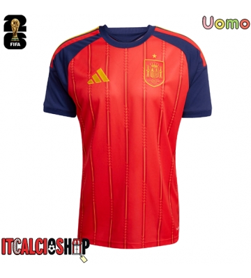 Spagna Prima Maglia Mondiali 2026 Manica Corta